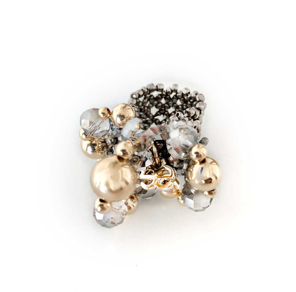 Silver Grey Gold Monaco Ring